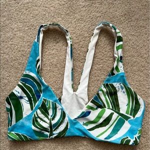 L space palm leaf bikini top